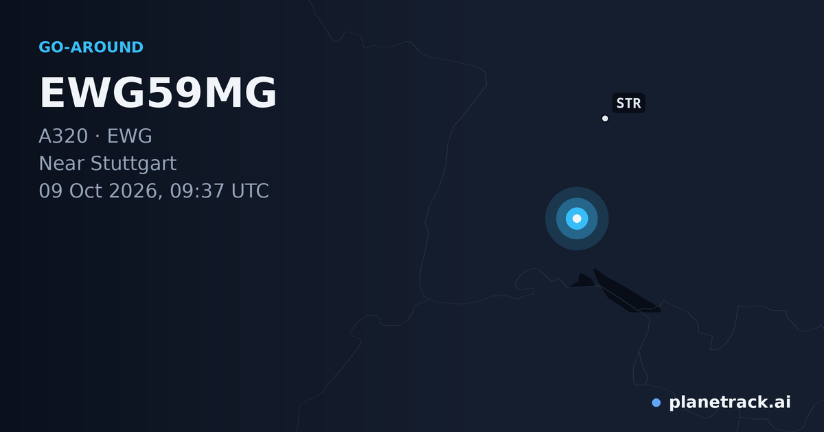 Map of where EWG59MG's go-around happened