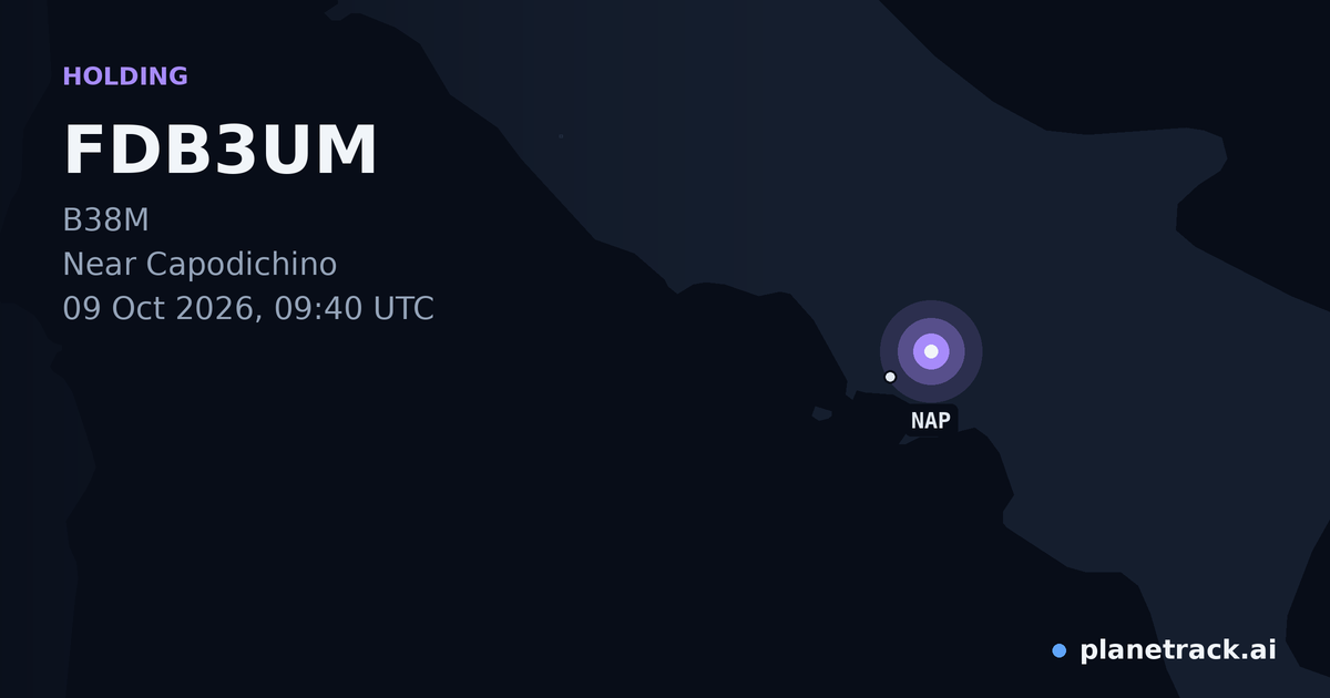 Map of where FDB3UM's holding pattern happened