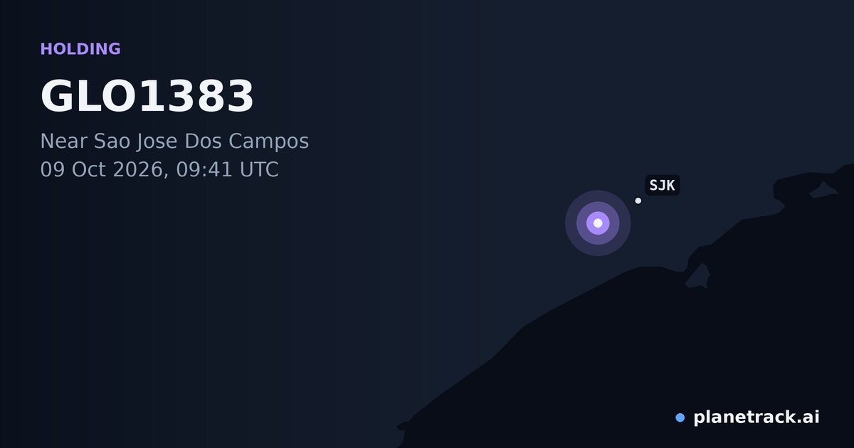 Map of where GLO1383's holding pattern happened