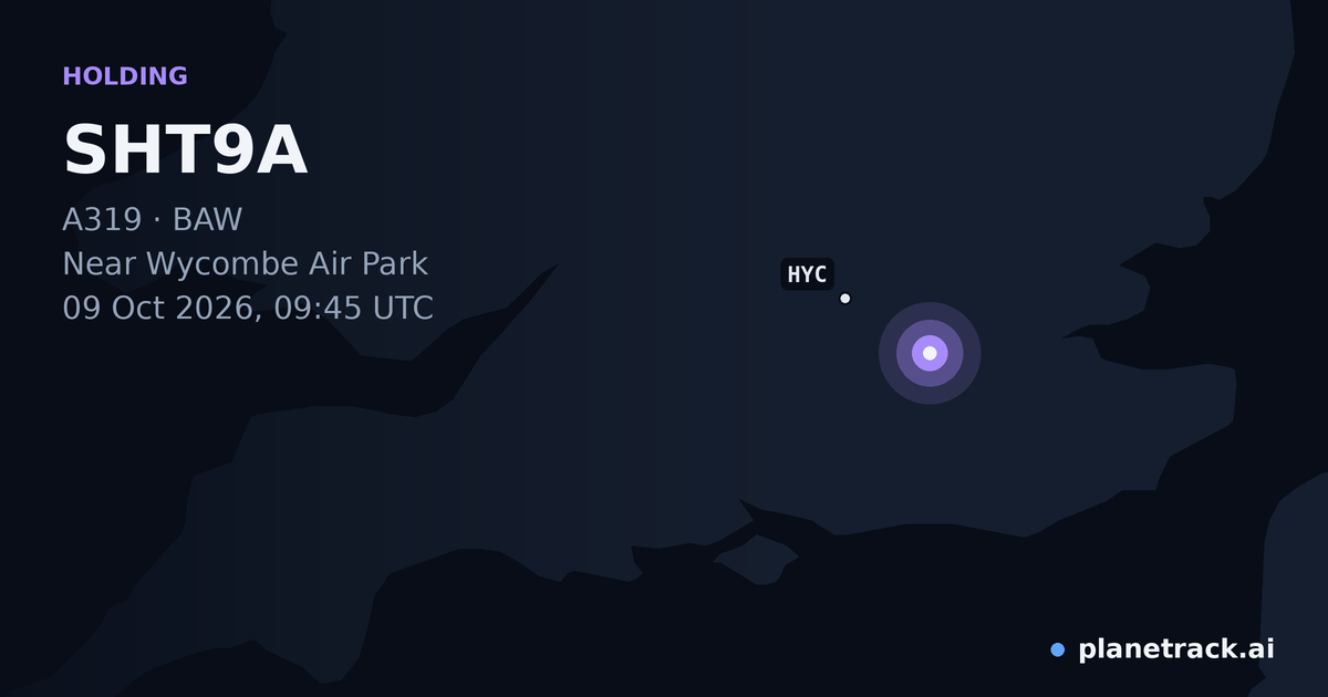 Map of where SHT9A's holding pattern happened
