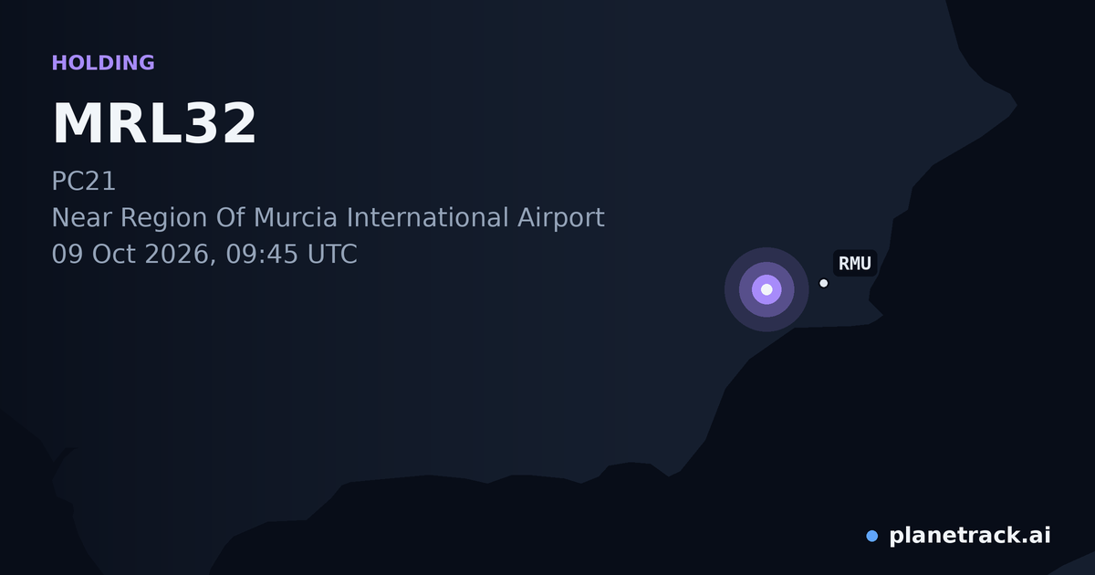 Map of where MRL32's holding pattern happened