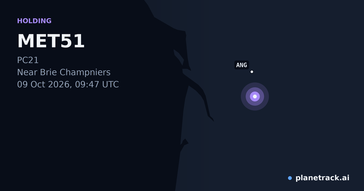 Map of where MET51's holding pattern happened