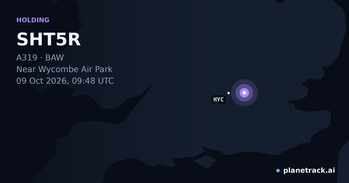 Map of where SHT5R's holding pattern happened