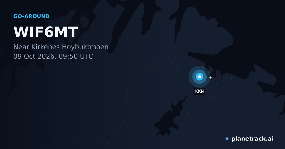 Map of where WIF6MT's go-around happened