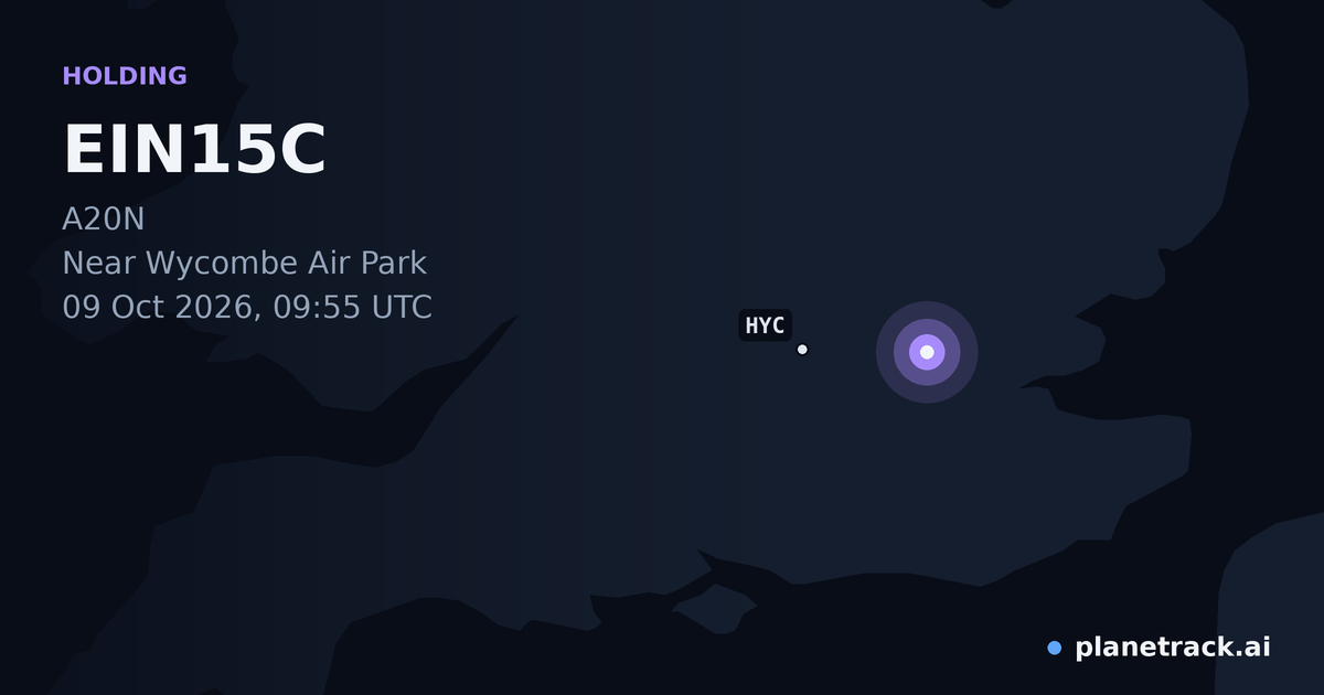 Map of where EIN15C's holding pattern happened