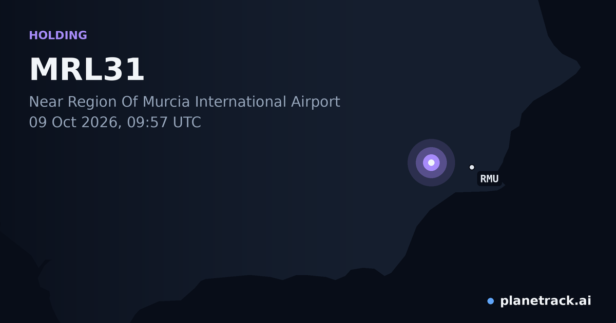 Map of where MRL31's holding pattern happened