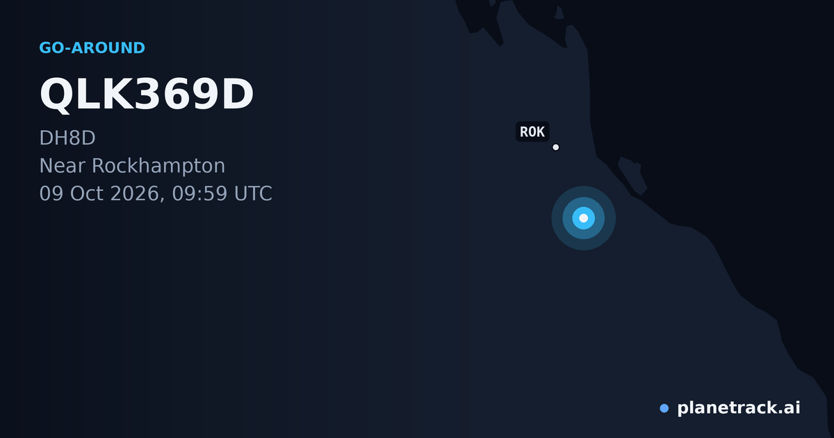 Map of where QLK369D's go-around happened