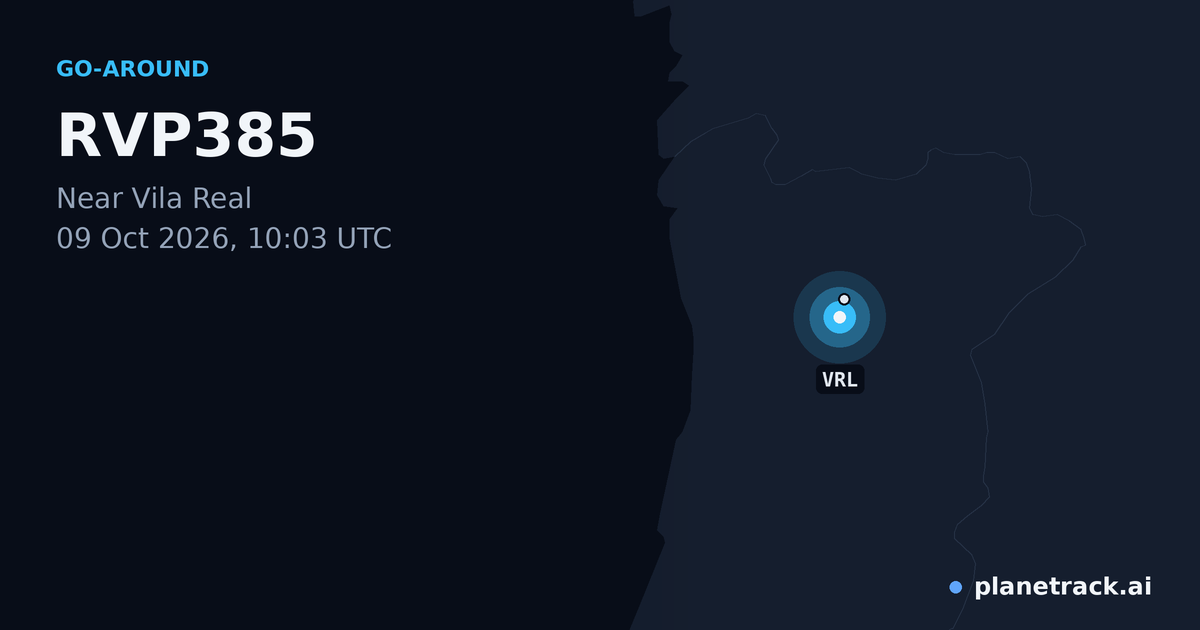 Map of where RVP385's go-around happened