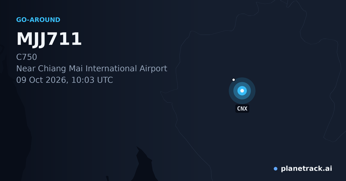 Map of where MJJ711's go-around happened