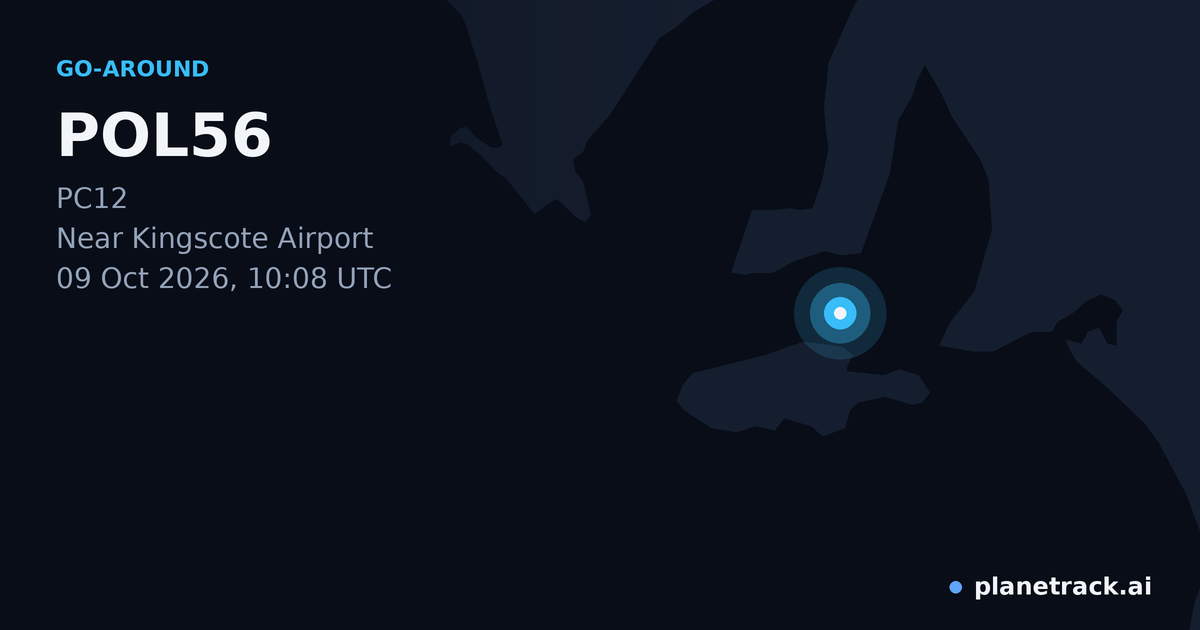 Map of where POL56's go-around happened