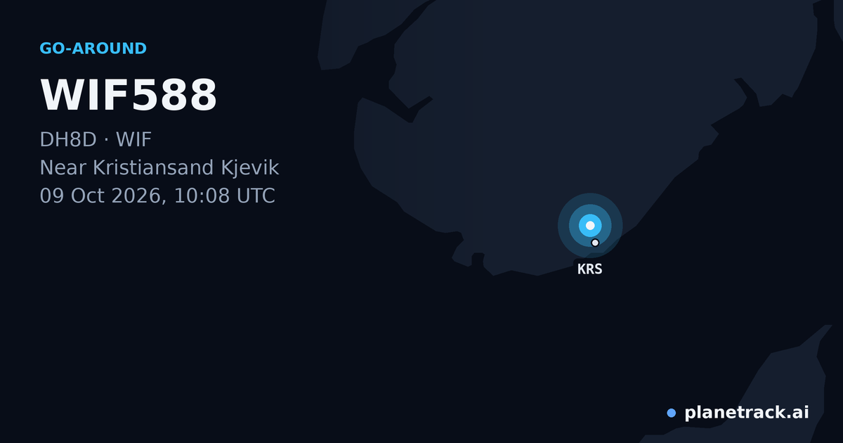 Map of where WIF588's go-around happened