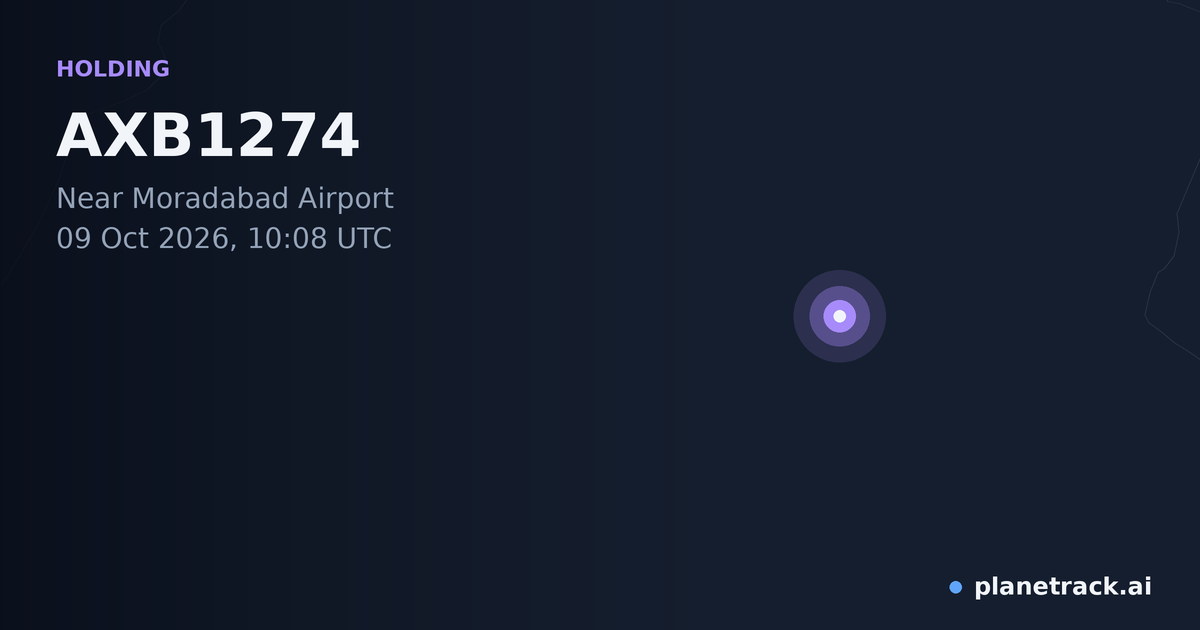 Map of where AXB1274's holding pattern happened