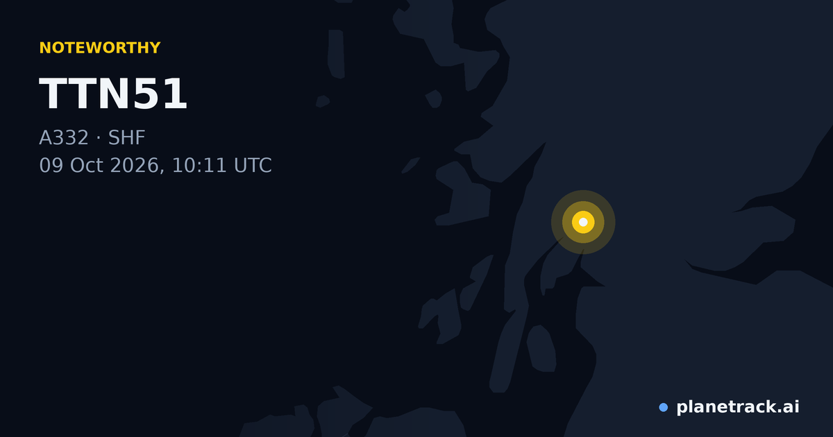 Map of where TTN51's special aircraft happened