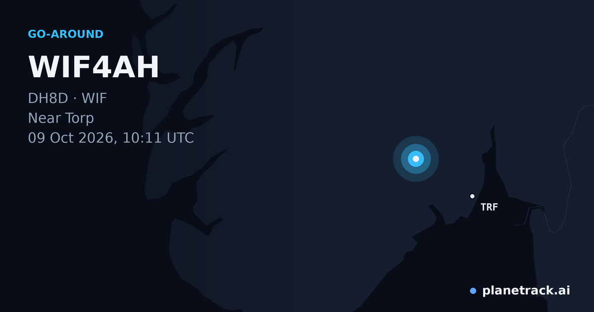 Map of where WIF4AH's go-around happened