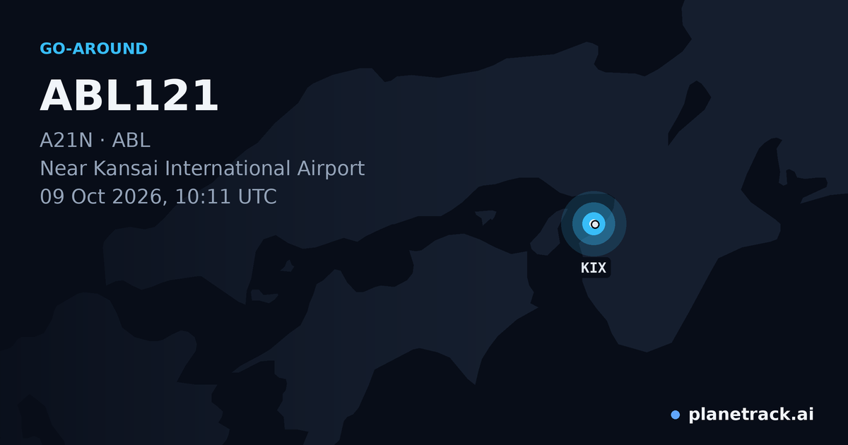 Map of where ABL121's go-around happened