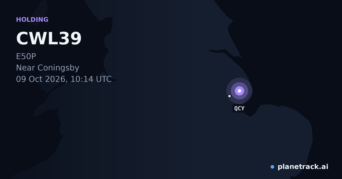 Map of where CWL39's holding pattern happened