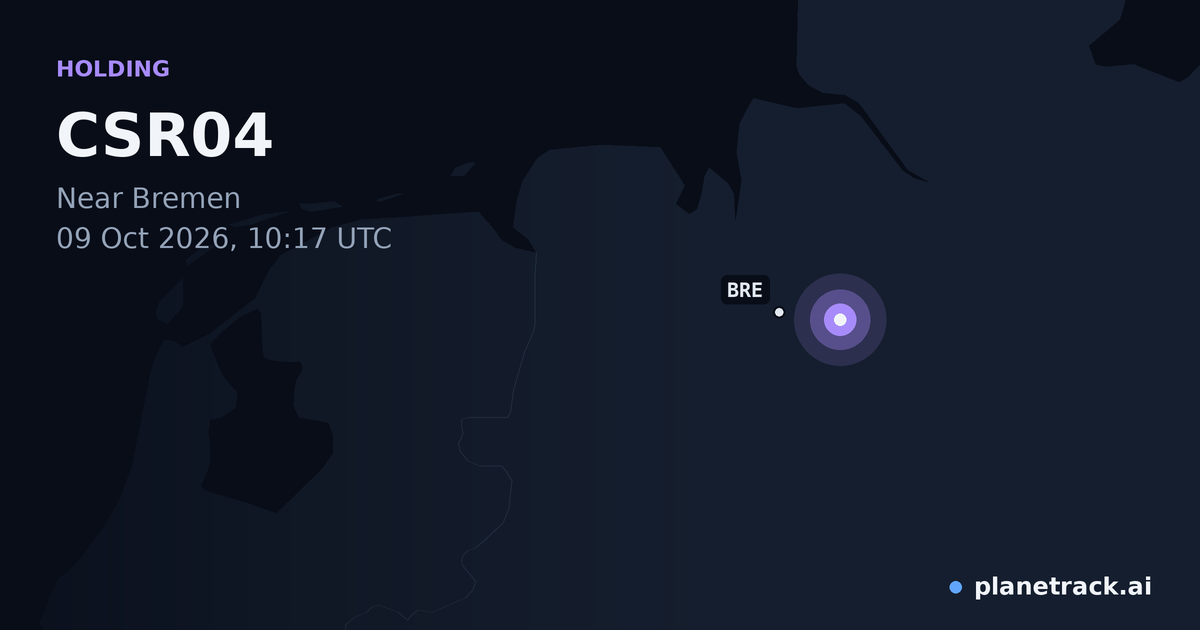 Map of where CSR04's holding pattern happened