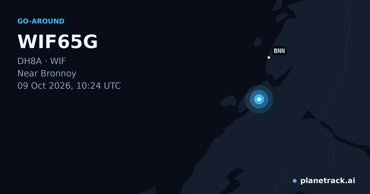 Map of where WIF65G's go-around happened