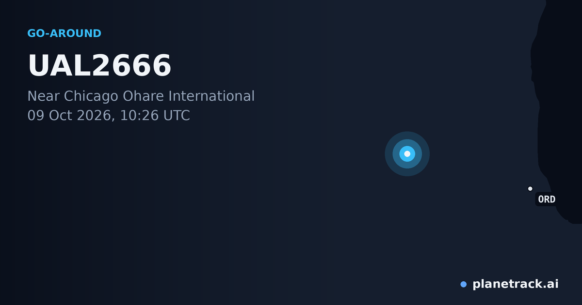 Map of where UAL2666's go-around happened