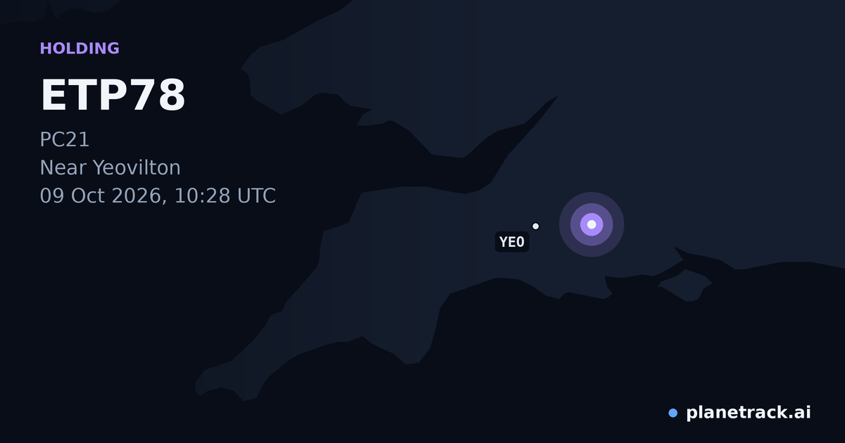 Map of where ETP78's holding pattern happened