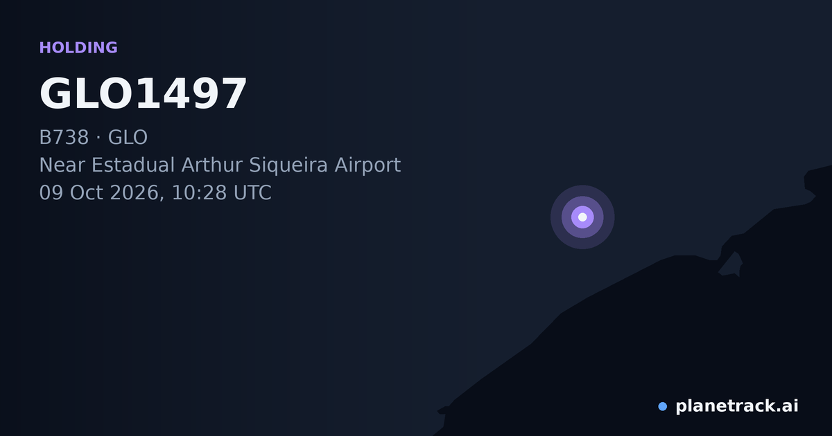 Map of where GLO1497's holding pattern happened