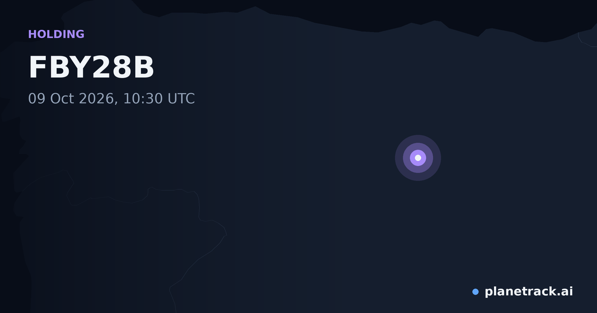Map of where FBY28B's holding pattern happened