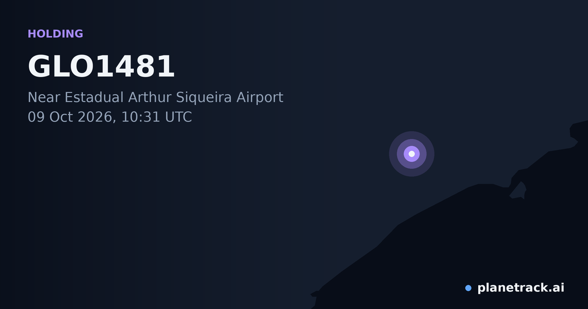 Map of where GLO1481's holding pattern happened