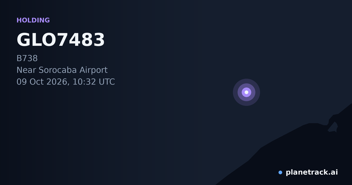 Map of where GLO7483's holding pattern happened