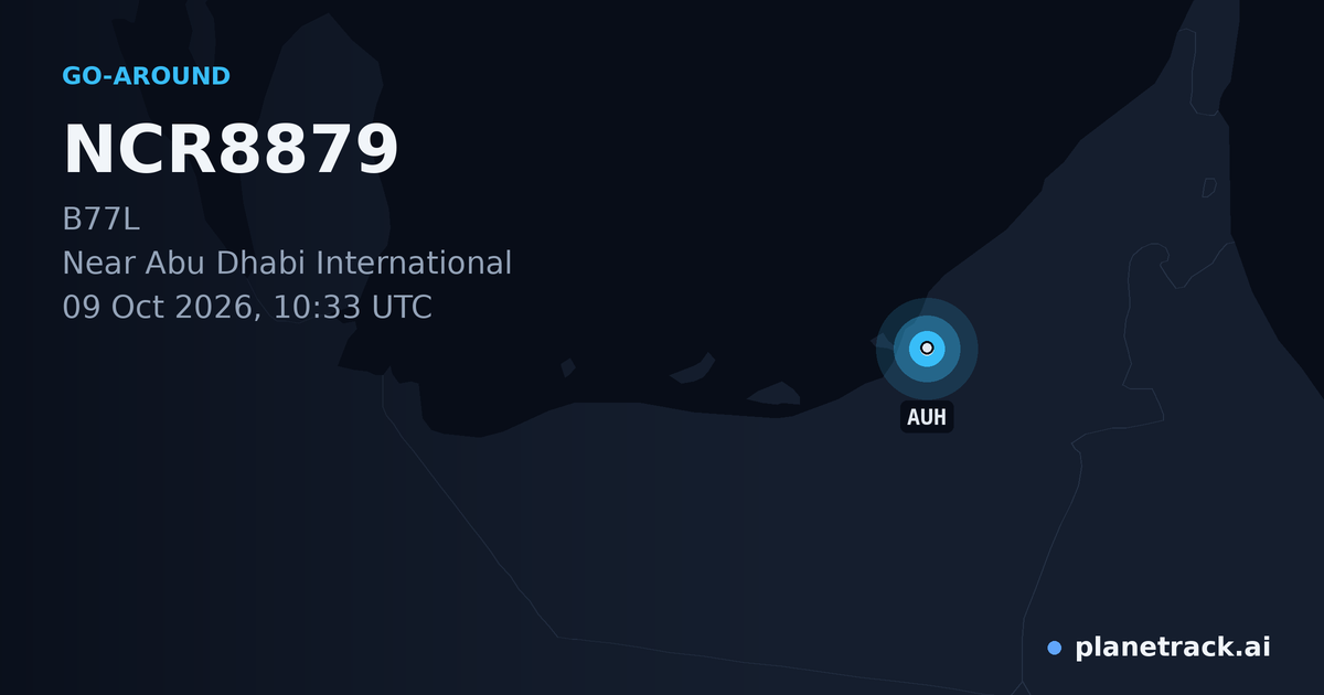 Map of where NCR8879's go-around happened