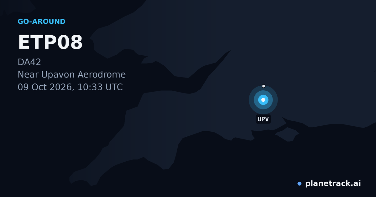 Map of where ETP08's go-around happened