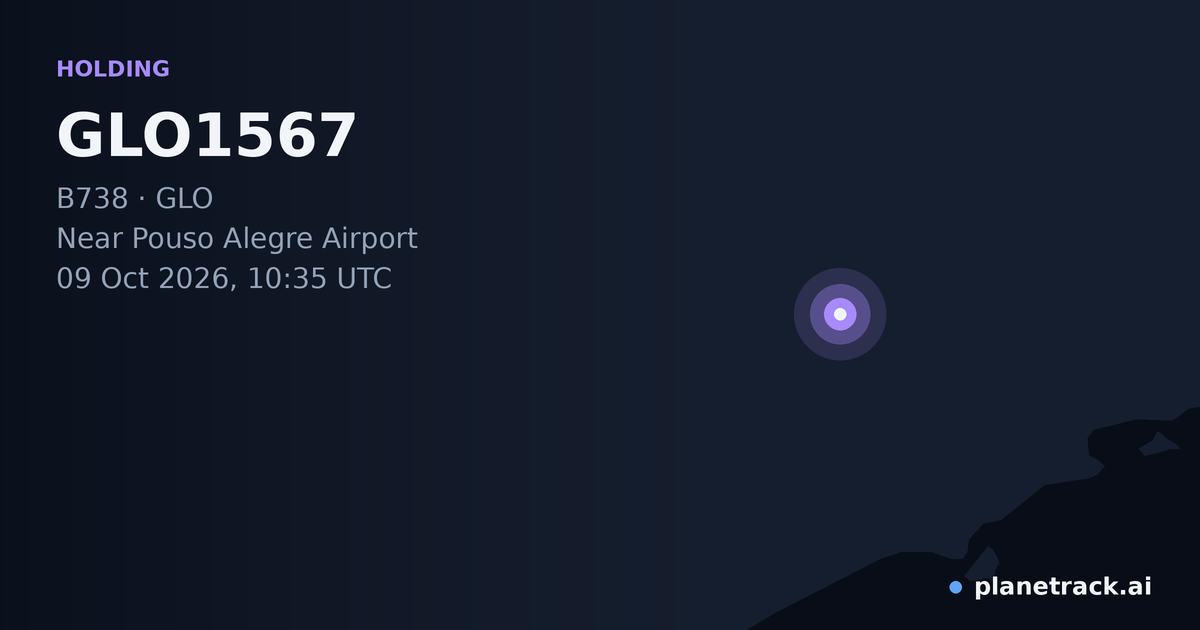 Map of where GLO1567's holding pattern happened