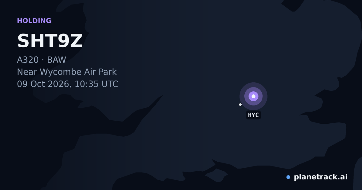 Map of where SHT9Z's holding pattern happened