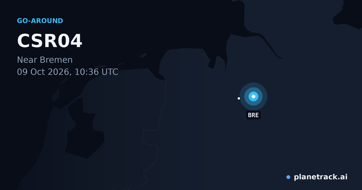 Map of where CSR04's go-around happened