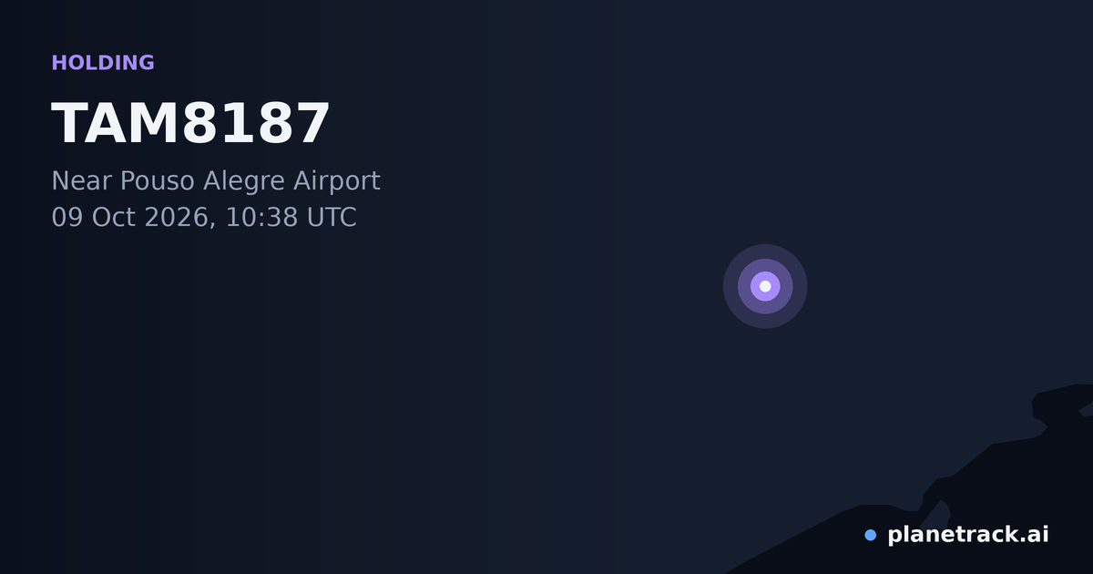 Map of where TAM8187's holding pattern happened