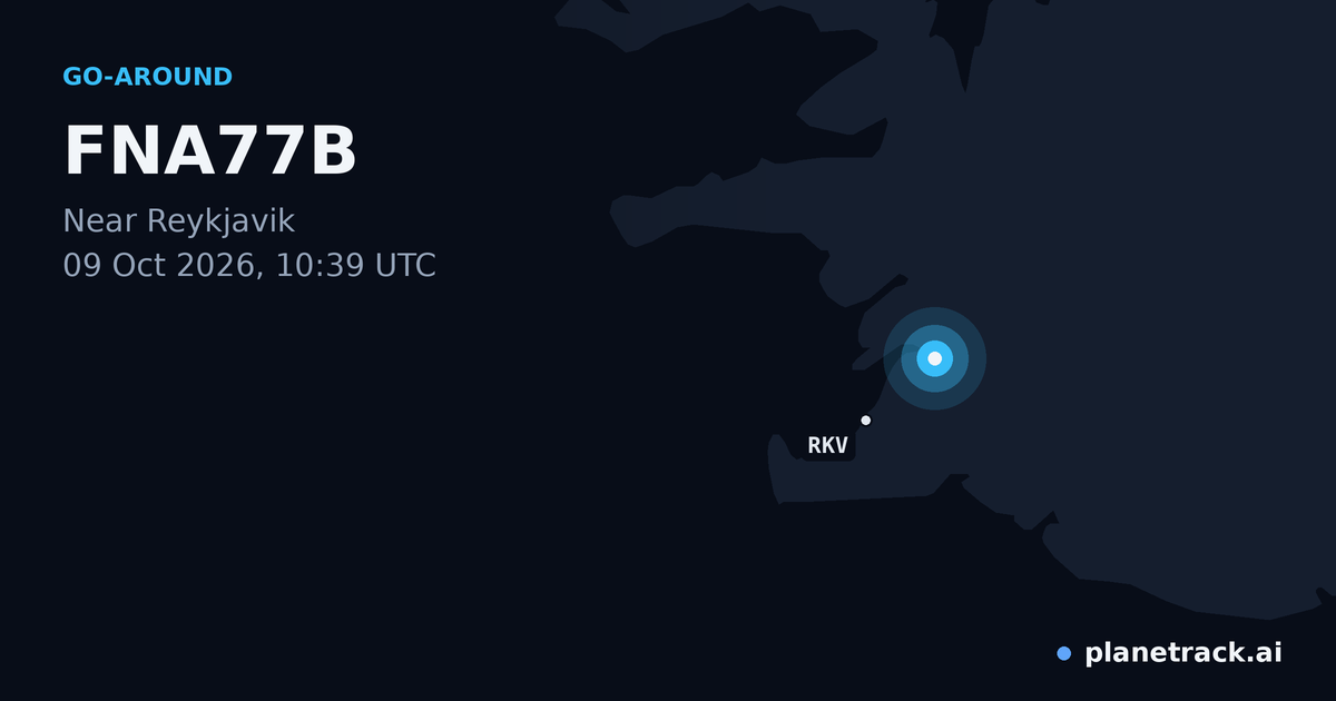 Map of where FNA77B's go-around happened