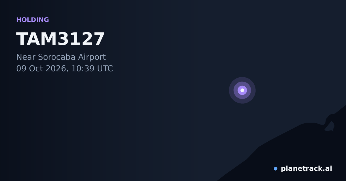 Map of where TAM3127's holding pattern happened