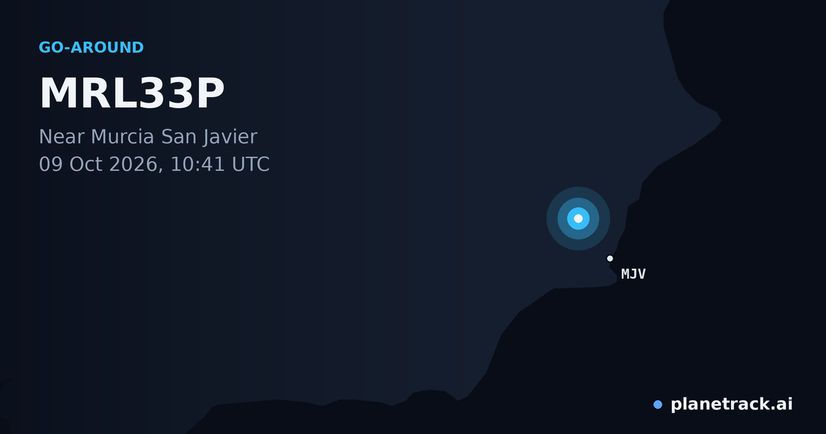 Map of where MRL33P's go-around happened