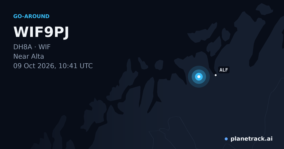 Map of where WIF9PJ's go-around happened