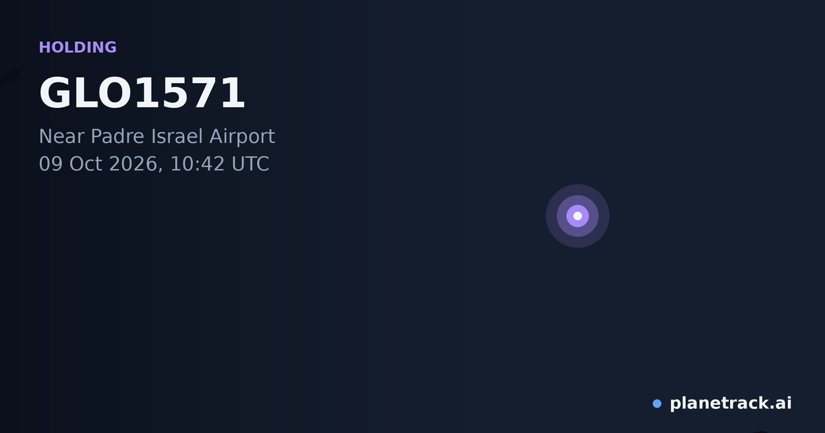 Map of where GLO1571's holding pattern happened