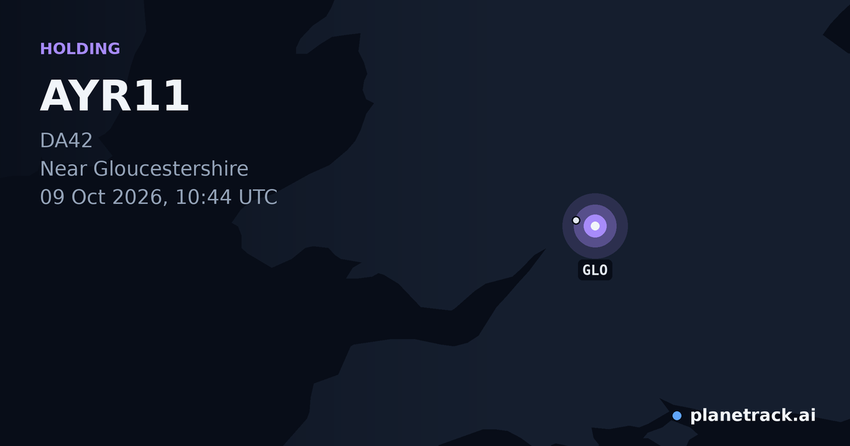 Map of where AYR11's holding pattern happened
