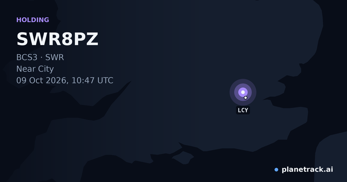 Map of where SWR8PZ's holding pattern happened