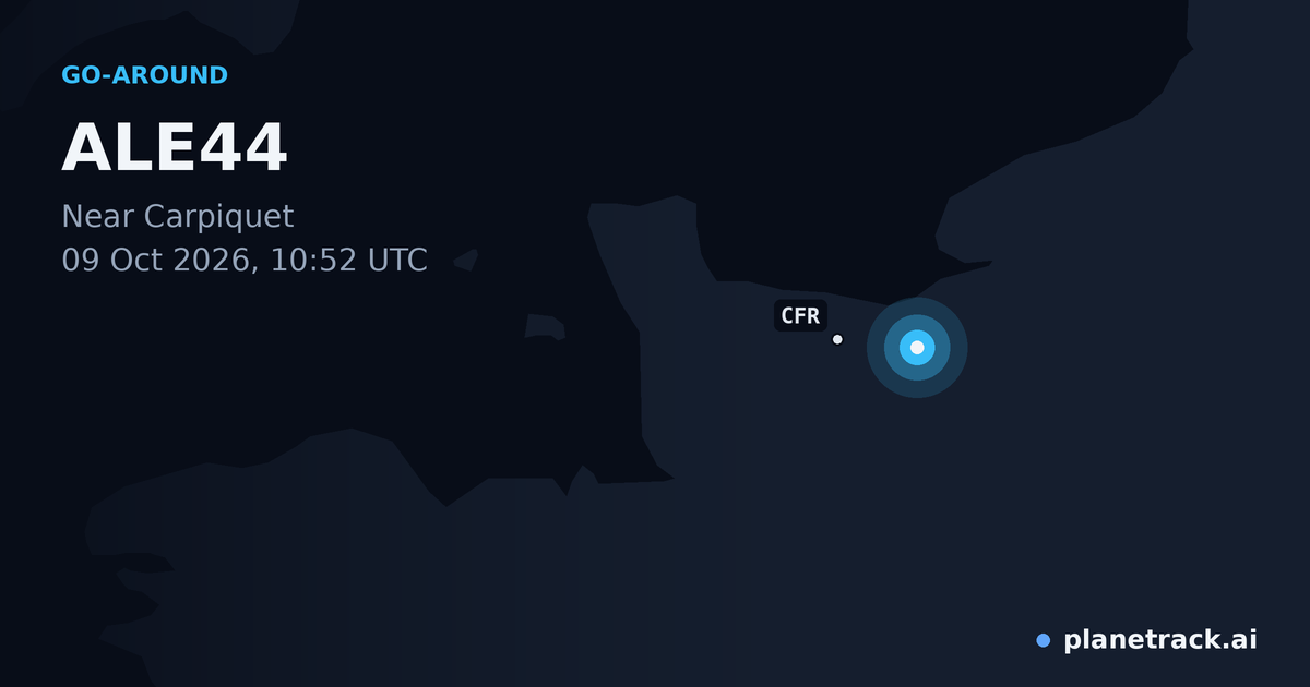 Map of where ALE44's go-around happened