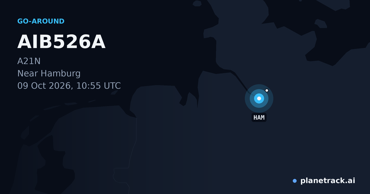 Map of where AIB526A's go-around happened