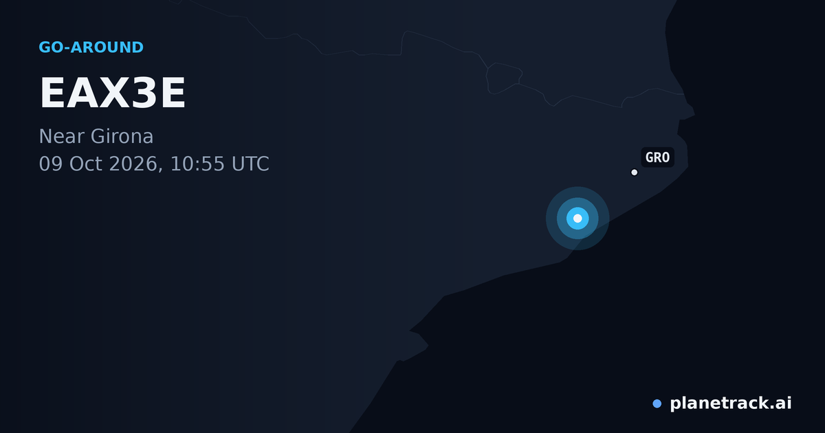 Map of where EAX3E's go-around happened