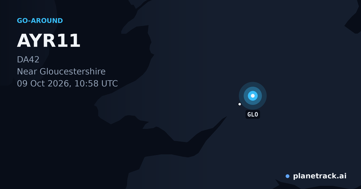 Map of where AYR11's go-around happened