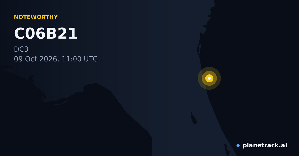 Map of where C06B21's special aircraft happened