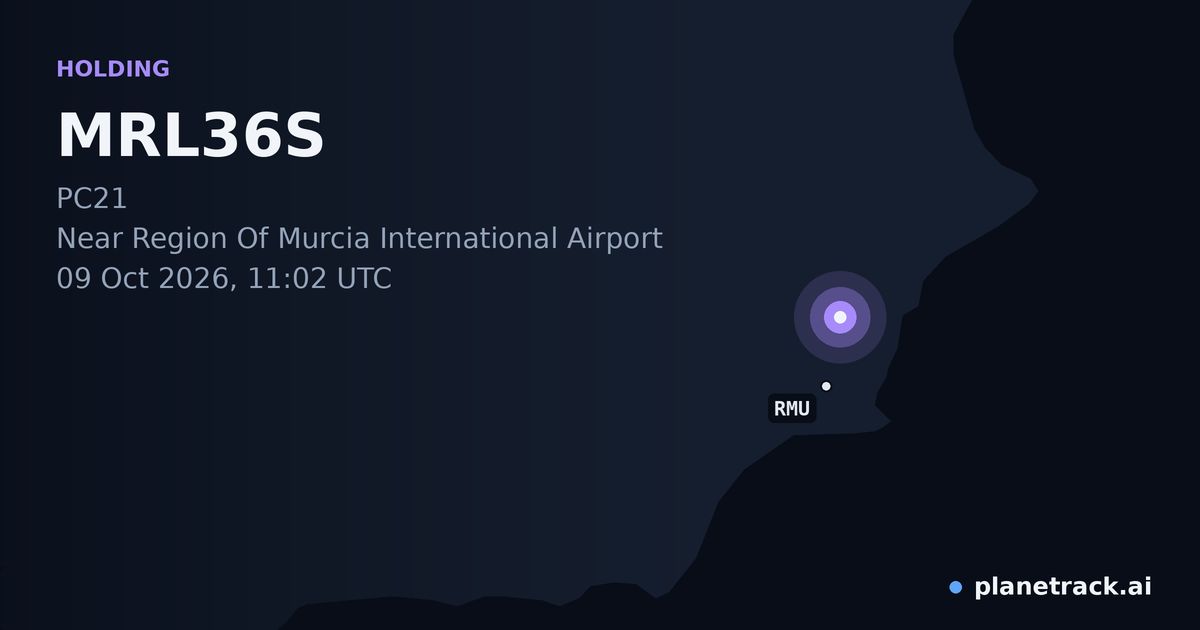 Map of where MRL36S's holding pattern happened