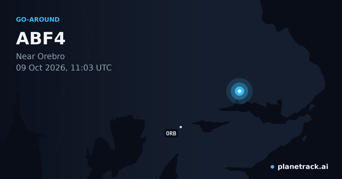 Map of where ABF4's go-around happened
