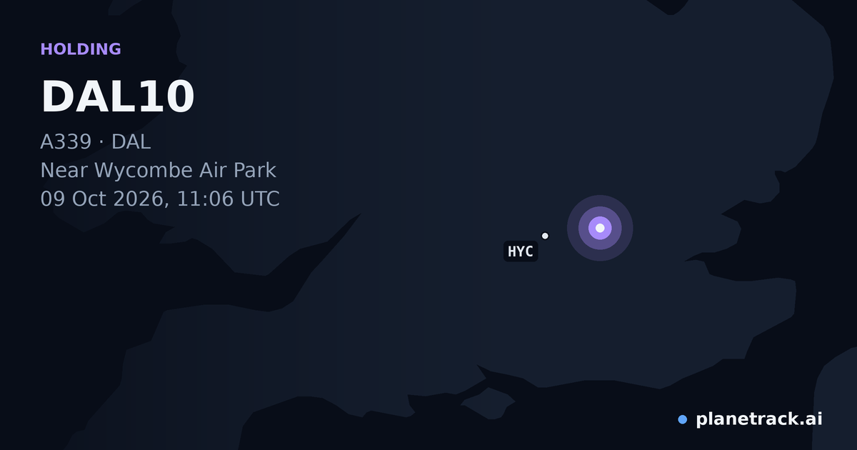 Map of where DAL10's holding pattern happened