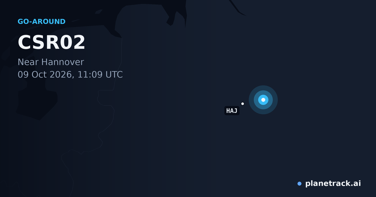 Map of where CSR02's go-around happened